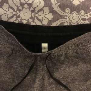 Lululemon High Rise heathered gray shorts